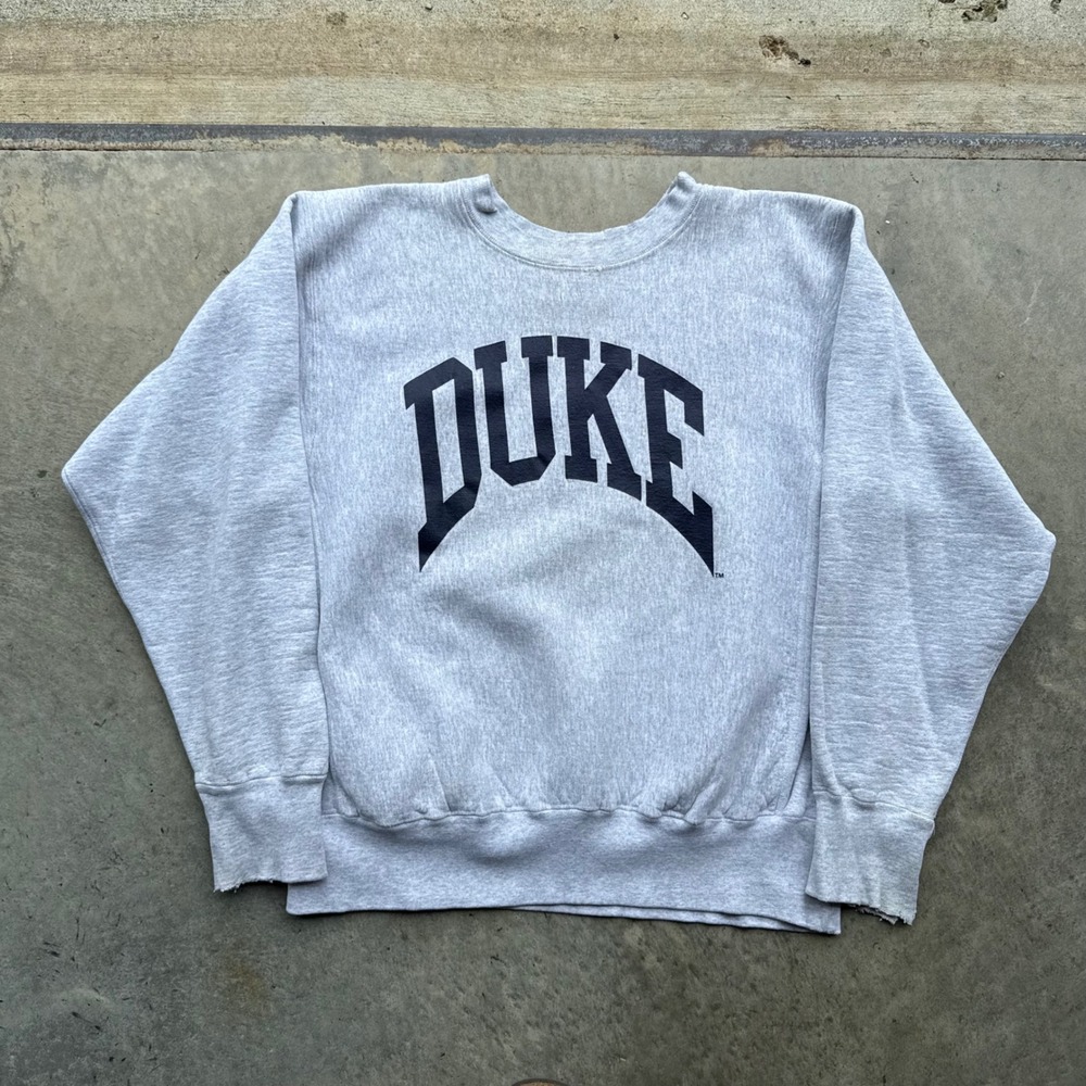 Vintage The Cotton Exchange Duke University Sweatshirt Grey Made in USA Medium